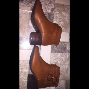 Light brown, ankle high boots